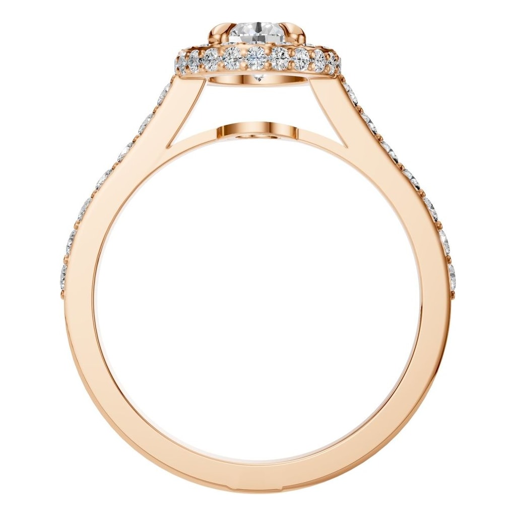 RI-6402 Rose Gold Ring SET - Top View