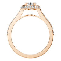 RI-6402 Rose Gold Ring SET - Top View