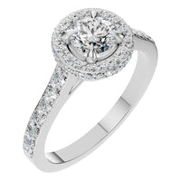 RI-6402 White Gold Ring SET - Main View