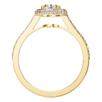 RI-6402 Yellow Gold Ring SET - Top View