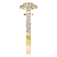RI-6402 Yellow Gold Ring SET - Side View