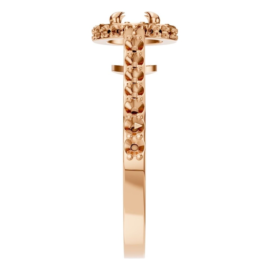 RI-6402 Rose Gold Ring UNSET - Side View