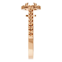 RI-6402 Rose Gold Ring UNSET - Side View