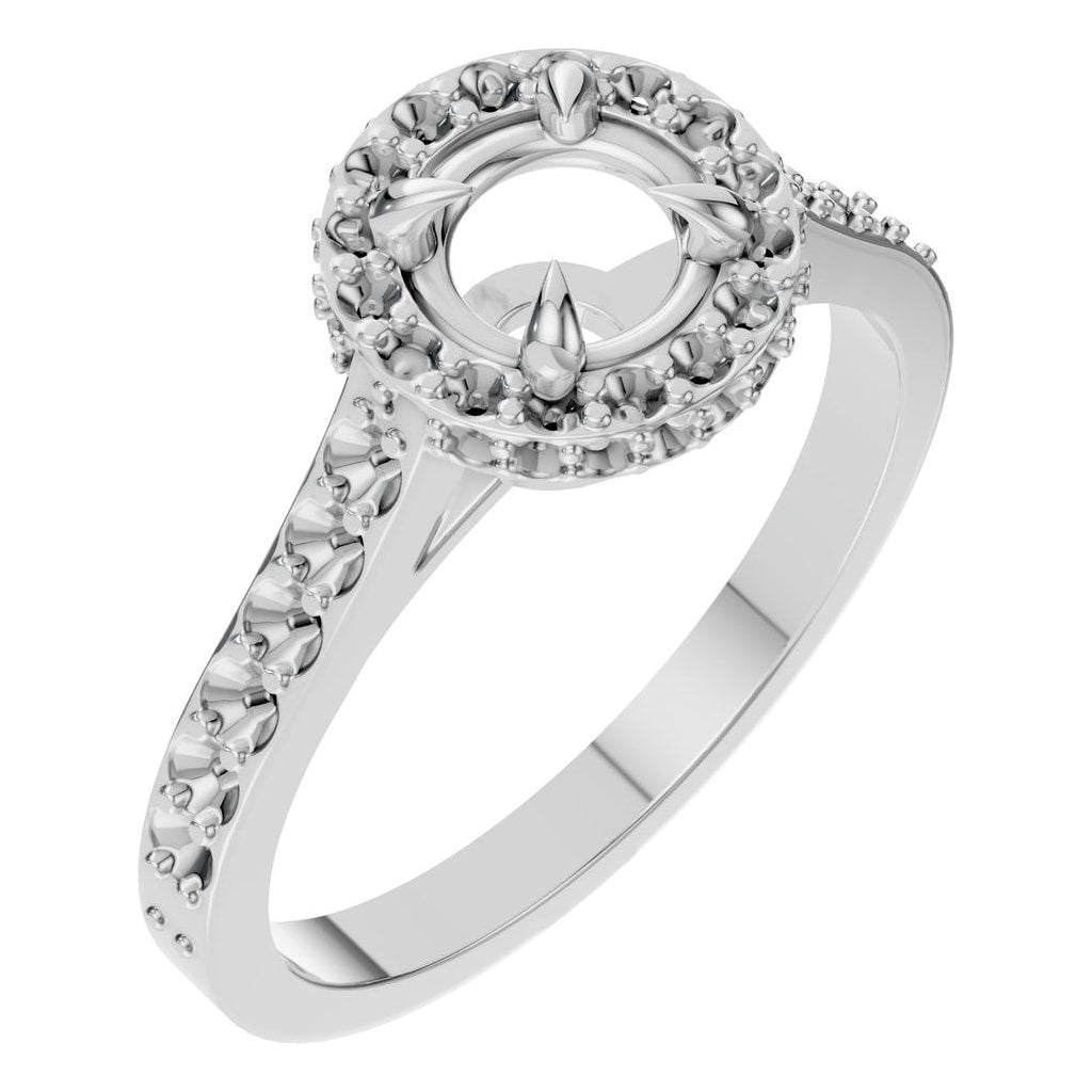 RI-6402 White Gold Ring UNSET - Main View
