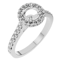 RI-6402 White Gold Ring UNSET - Main View
