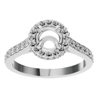 RI-6402 White Gold Ring UNSET - Front View
