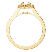 RI-6402 Yellow Gold Ring UNSET - Top View
