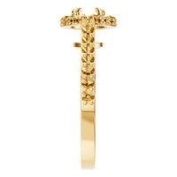 RI-6402 Yellow Gold Ring UNSET - Side View