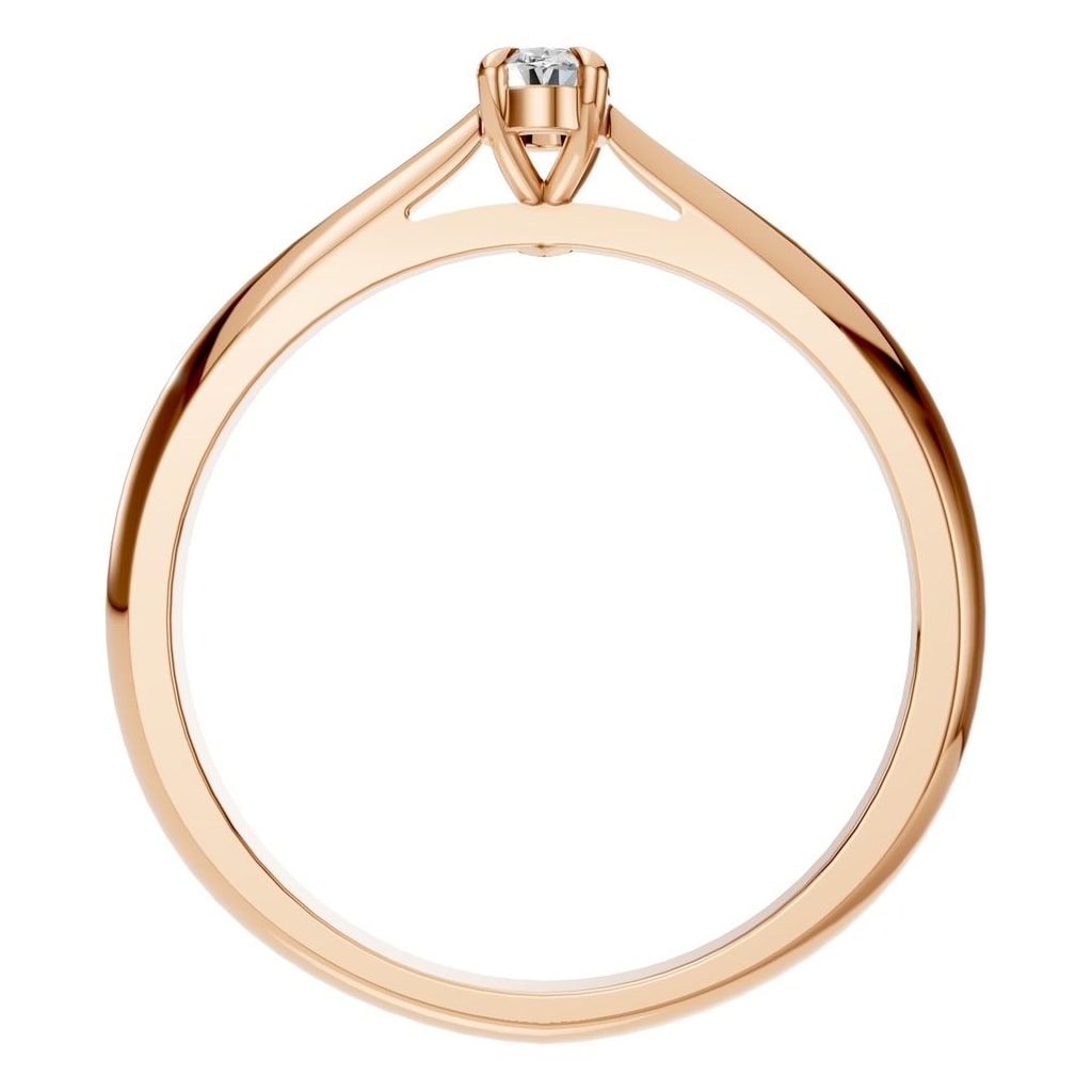RI-6434 Rose Gold Ring SET - Top View