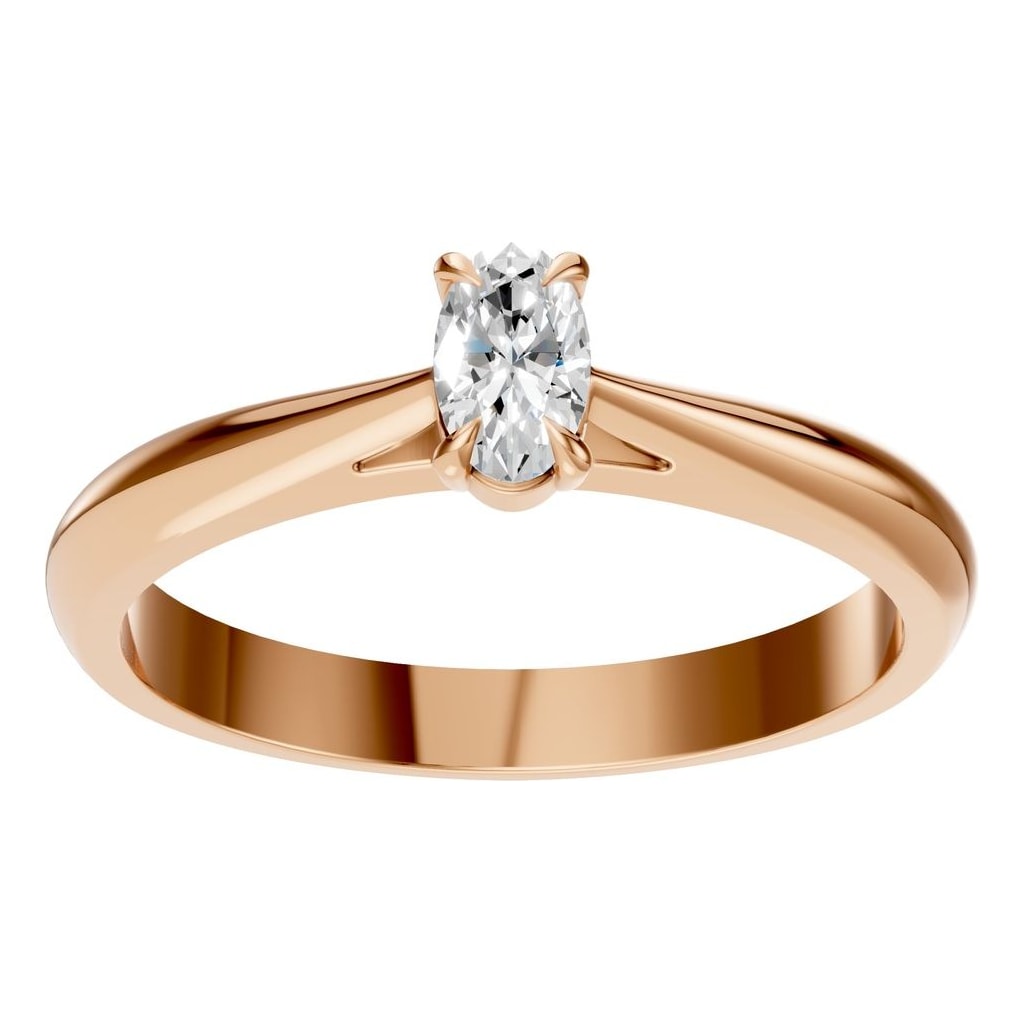 RI-6434 Rose Gold Ring SET - Front View