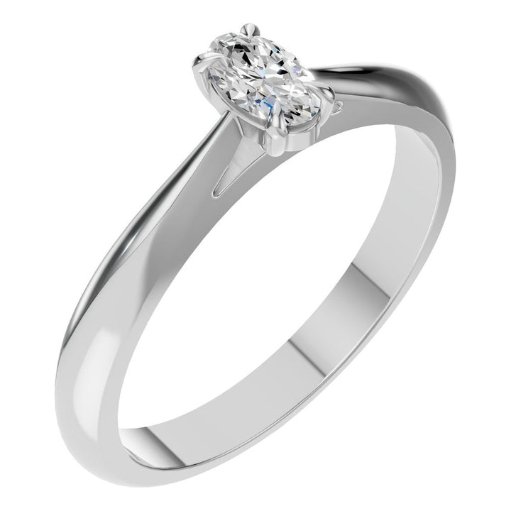 Solitaire Ring Mounting - Oval 5x3mm