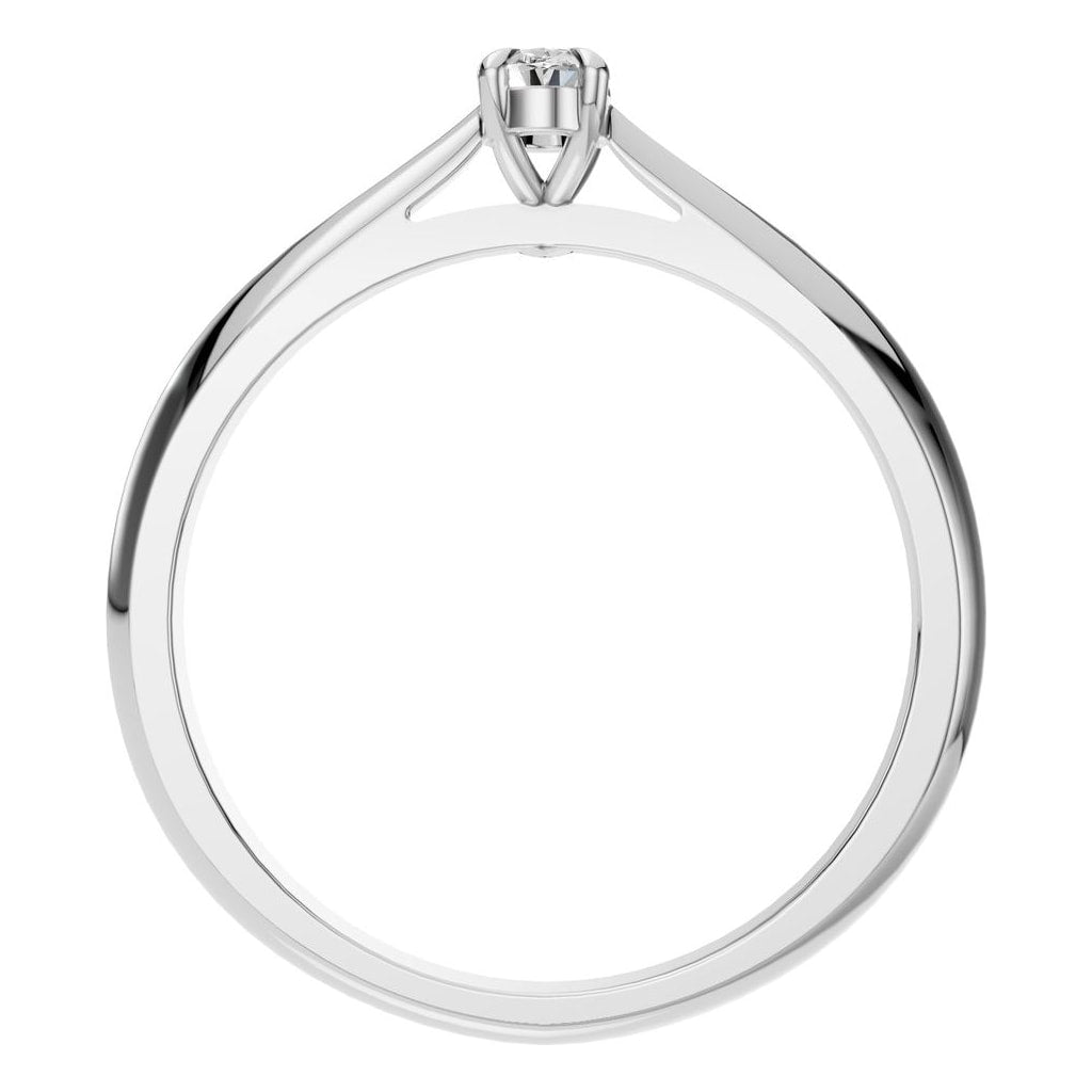 RI-6434 White Gold Ring SET - Top View