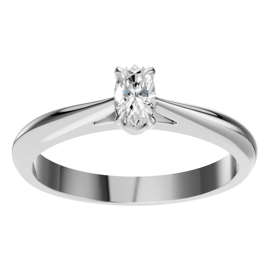 RI-6434 White Gold Ring SET - Front View