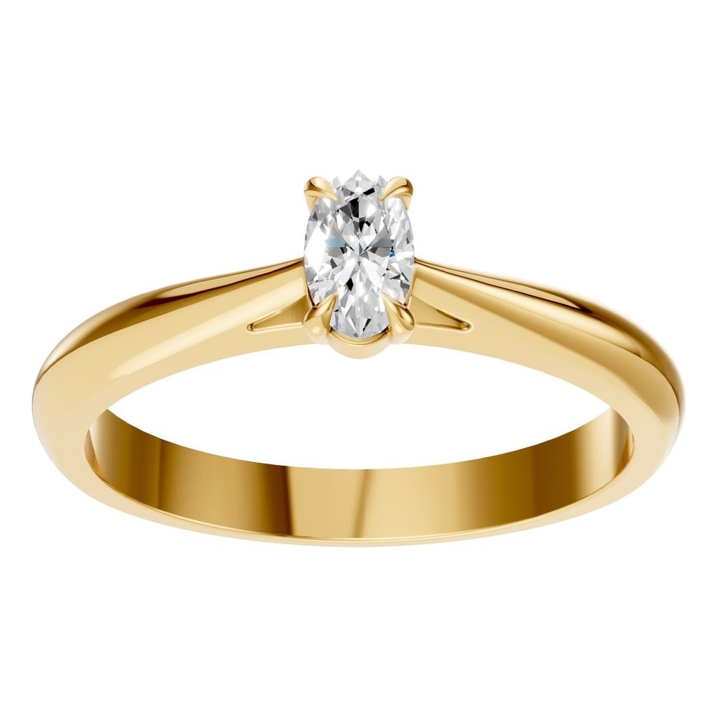 RI-6434 Yellow Gold Ring SET - Front View