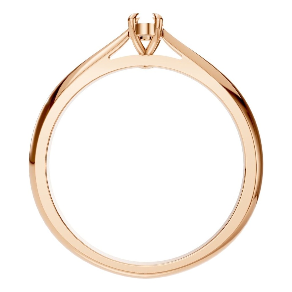 RI-6434 Rose Gold Ring UNSET - Top View