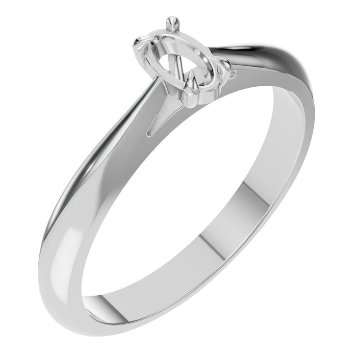 Solitaire Ring Mounting - Oval 5x3mm