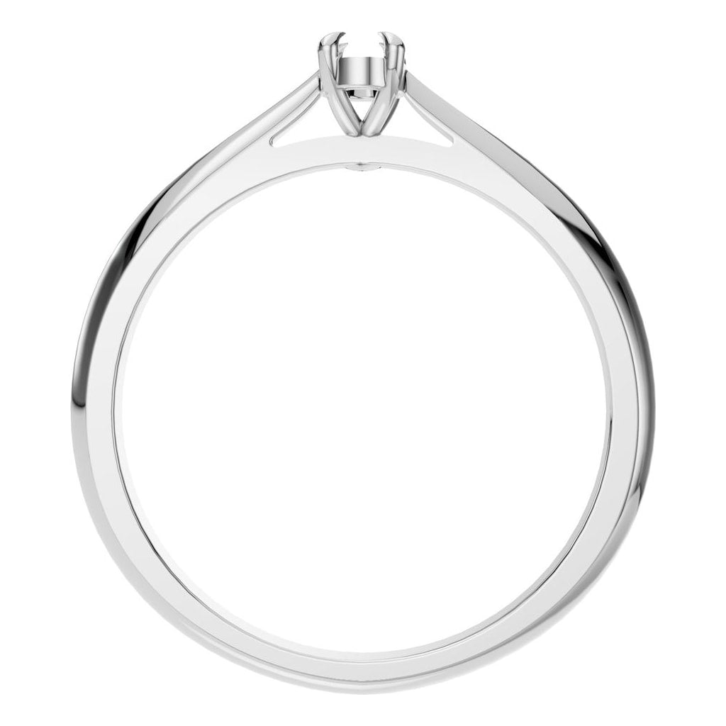 RI-6434 White Gold Ring UNSET - Top View