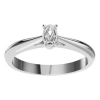 RI-6434 White Gold Ring UNSET - Front View