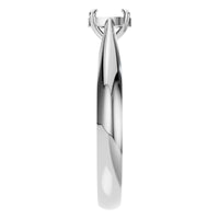 RI-6434 White Gold Ring UNSET - Side View