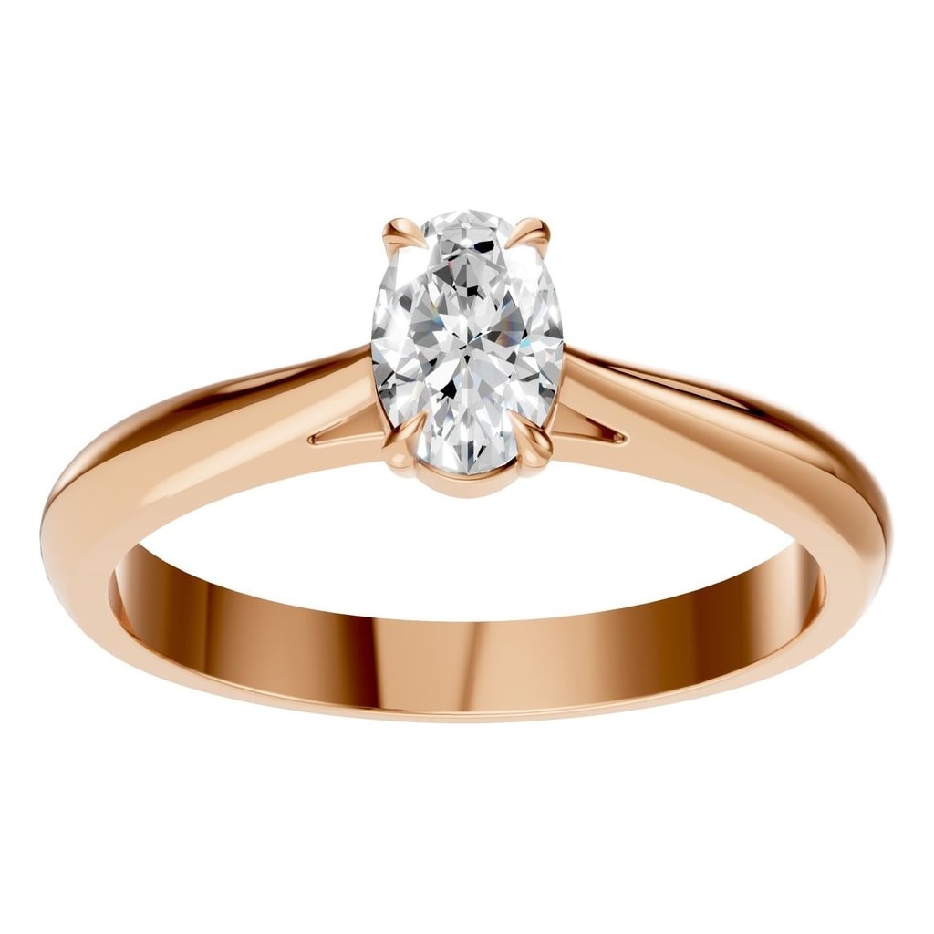 RI-6434 Rose Gold Ring SET - Front View