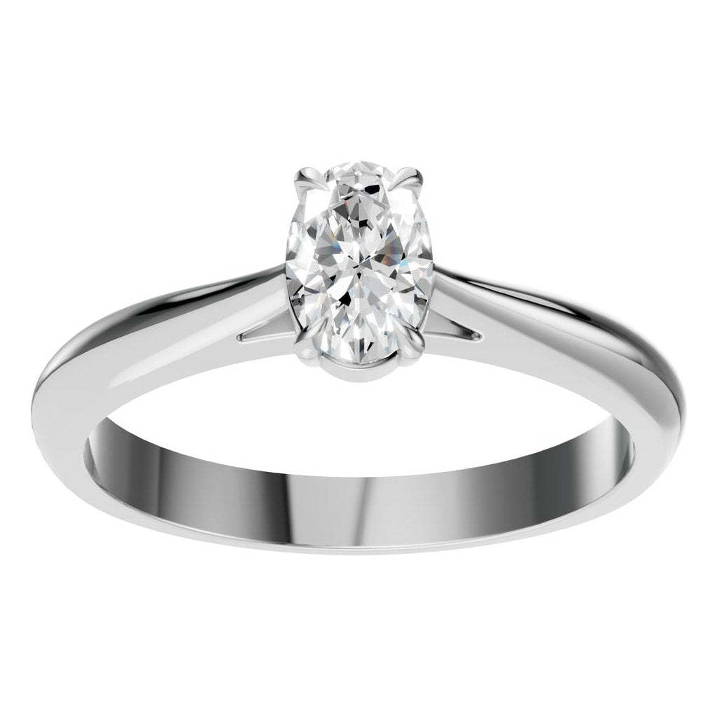 RI-6434 White Gold Ring SET - Front View