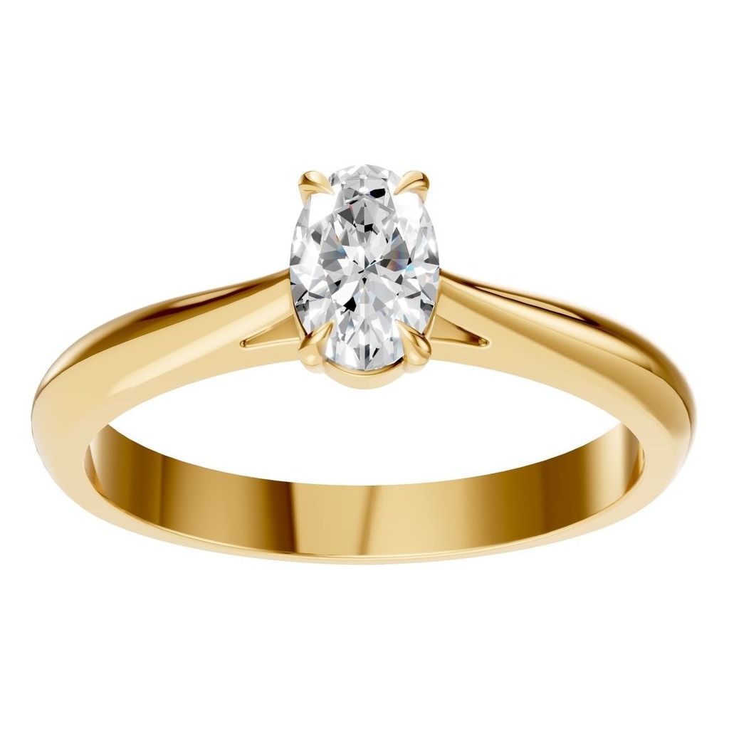 RI-6434 Yellow Gold Ring SET - Front View