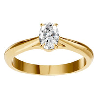 RI-6434 Yellow Gold Ring SET - Front View