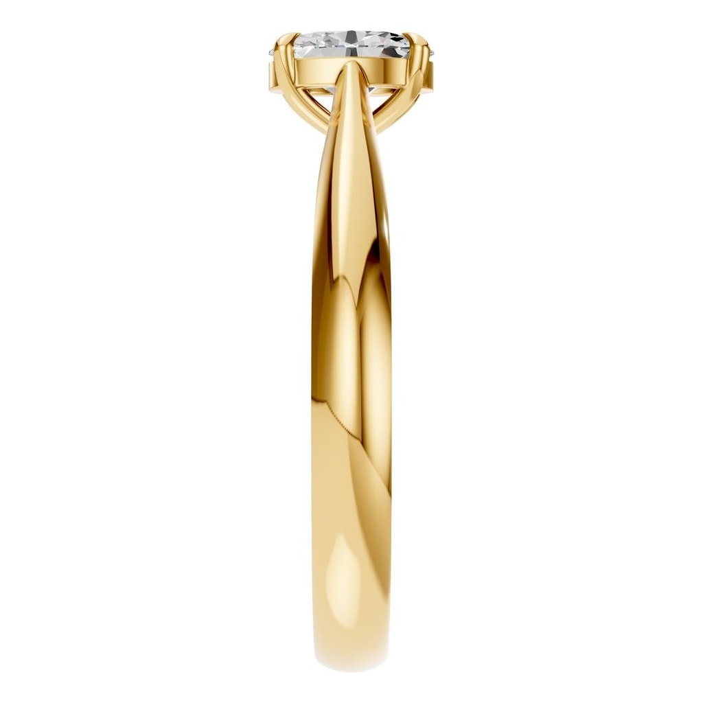 RI-6434 Yellow Gold Ring SET - Side View