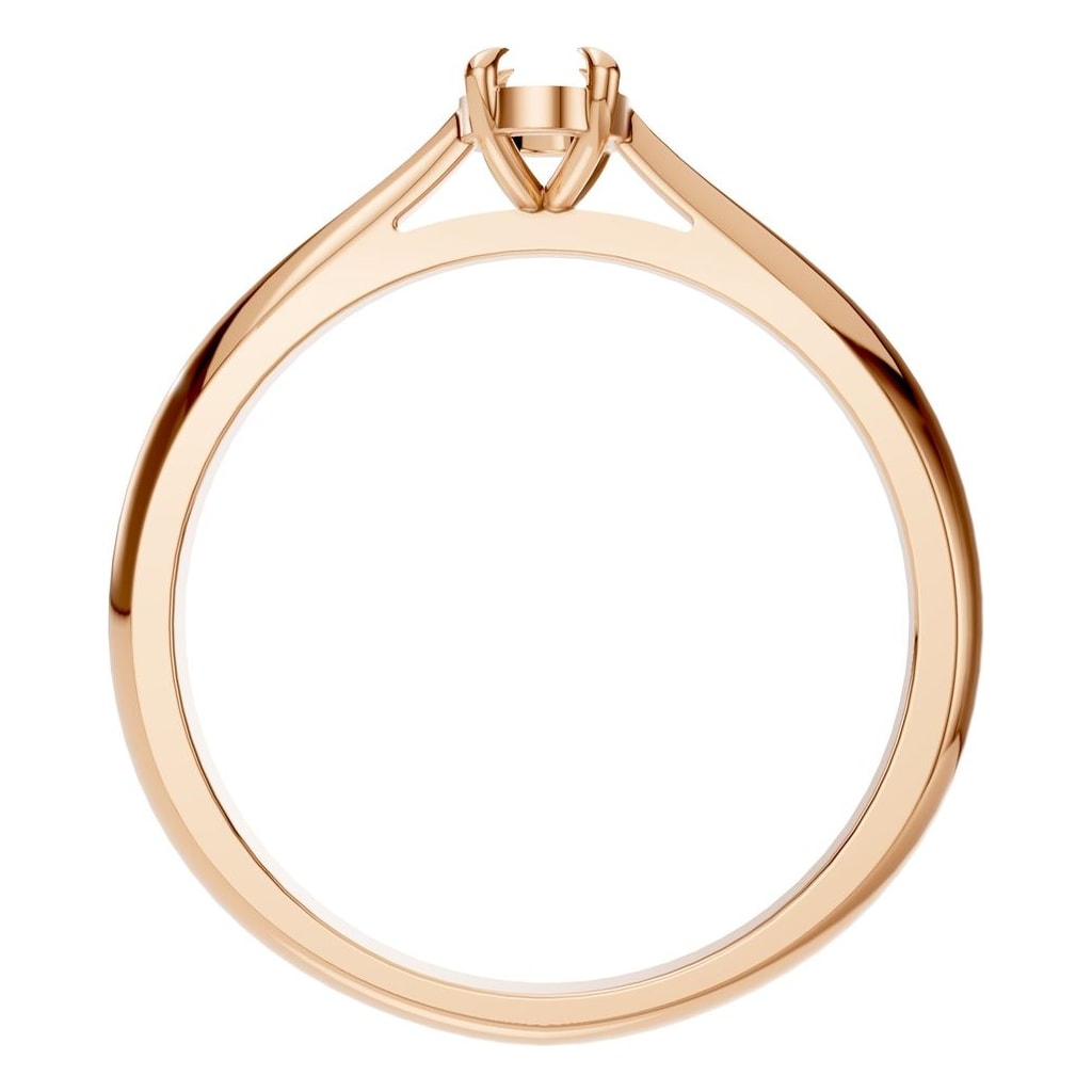 RI-6434 Rose Gold Ring UNSET - Top View