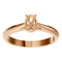 RI-6434 Rose Gold Ring UNSET - Front View