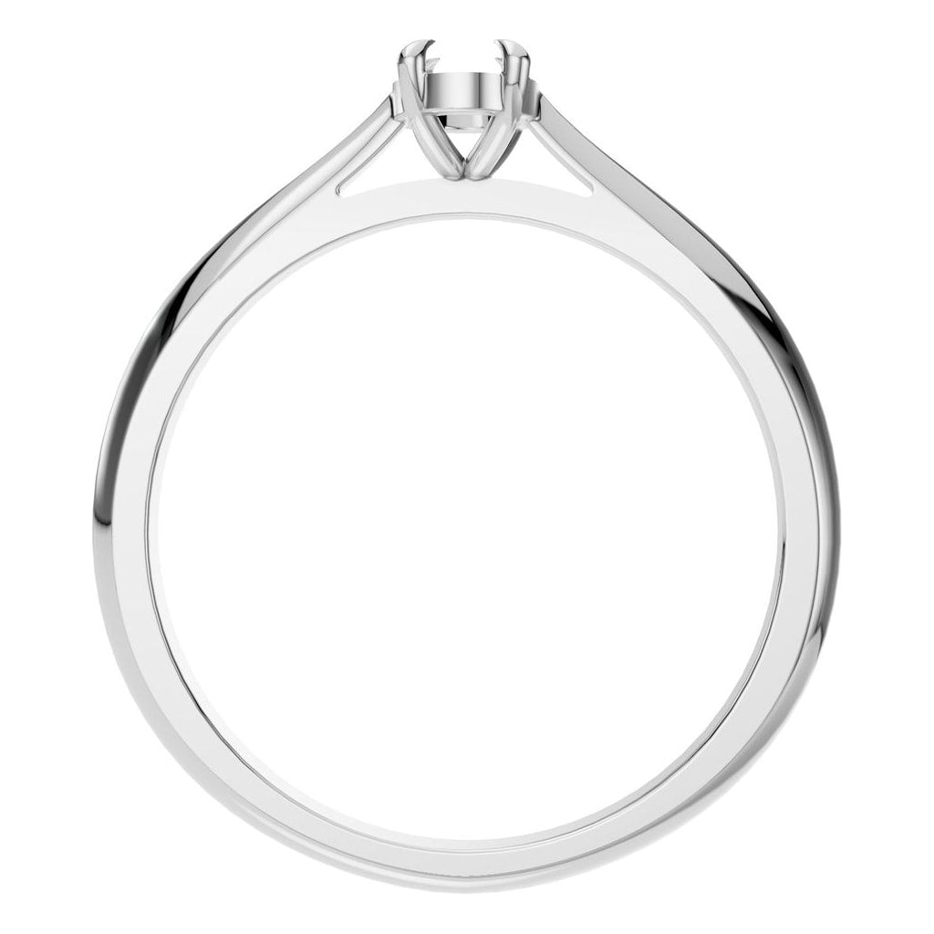 RI-6434 White Gold Ring UNSET - Top View