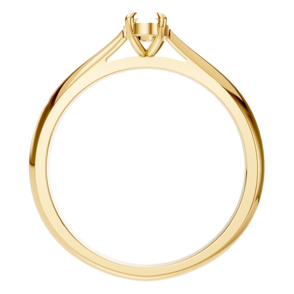 RI-6434 Yellow Gold Ring UNSET - Top View
