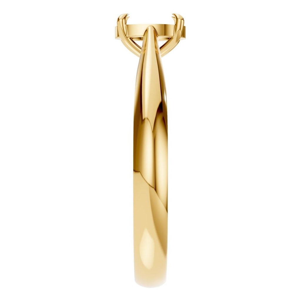 RI-6434 Yellow Gold Ring UNSET - Side View