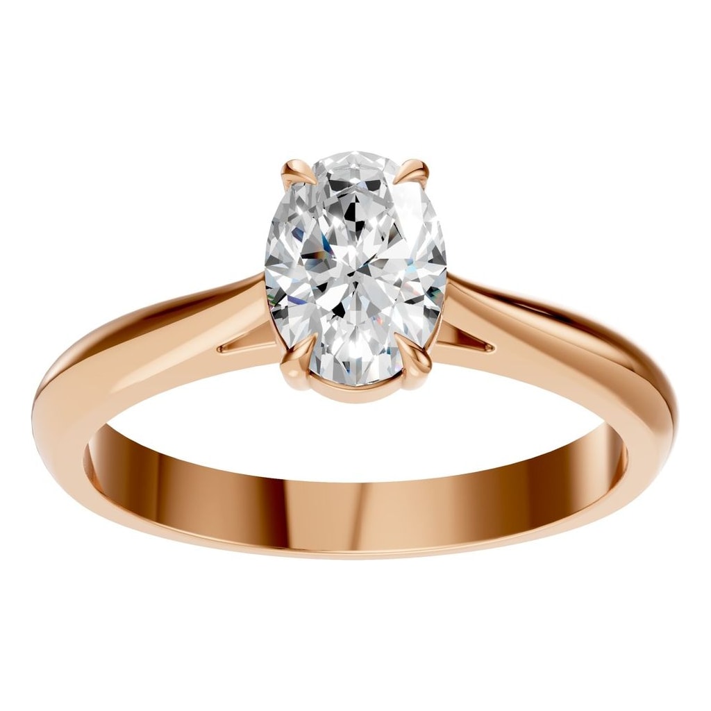 RI-6434 Rose Gold Ring SET - Front View