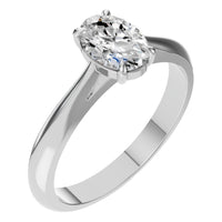 RI-6434 White Gold Ring SET - Main View