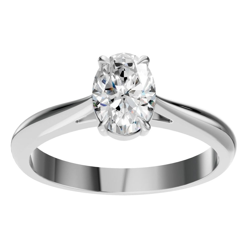 RI-6434 White Gold Ring SET - Front View