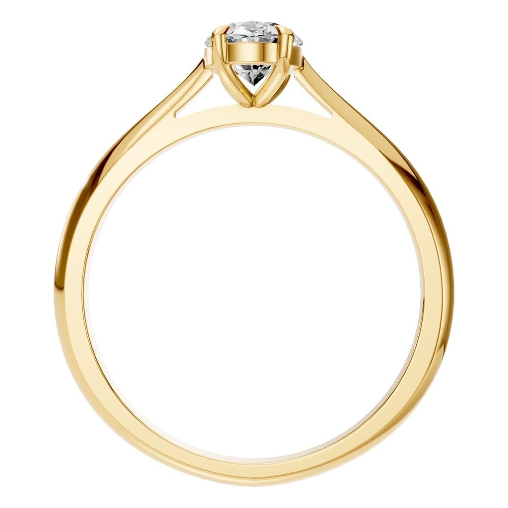 RI-6434 Yellow Gold Ring SET - Top View