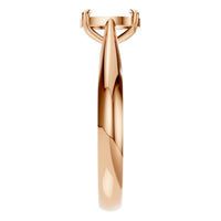 RI-6434 Rose Gold Ring UNSET - Side View