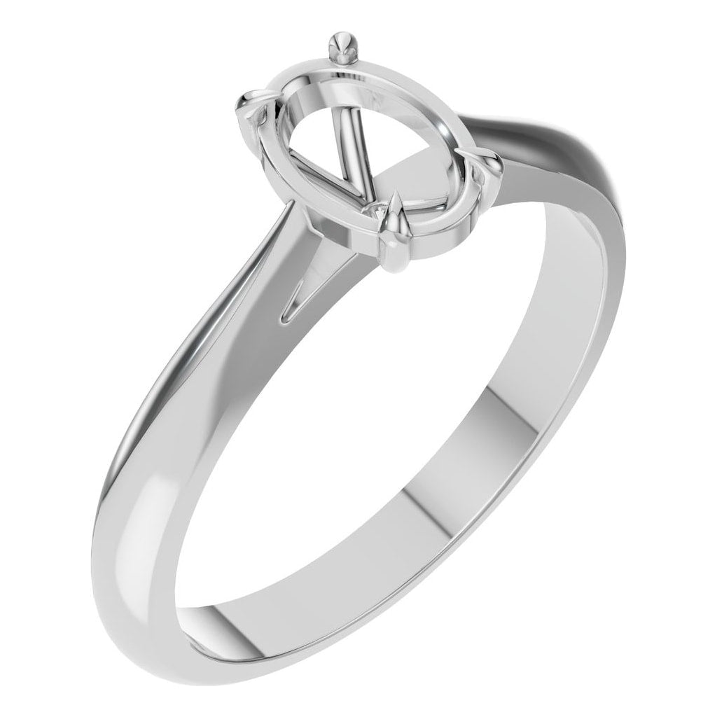 RI-6434 White Gold Ring UNSET - Main View