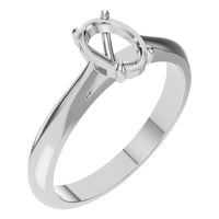 RI-6434 White Gold Ring UNSET - Main View