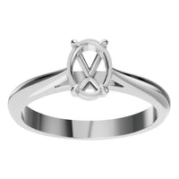 RI-6434 White Gold Ring UNSET - Front View