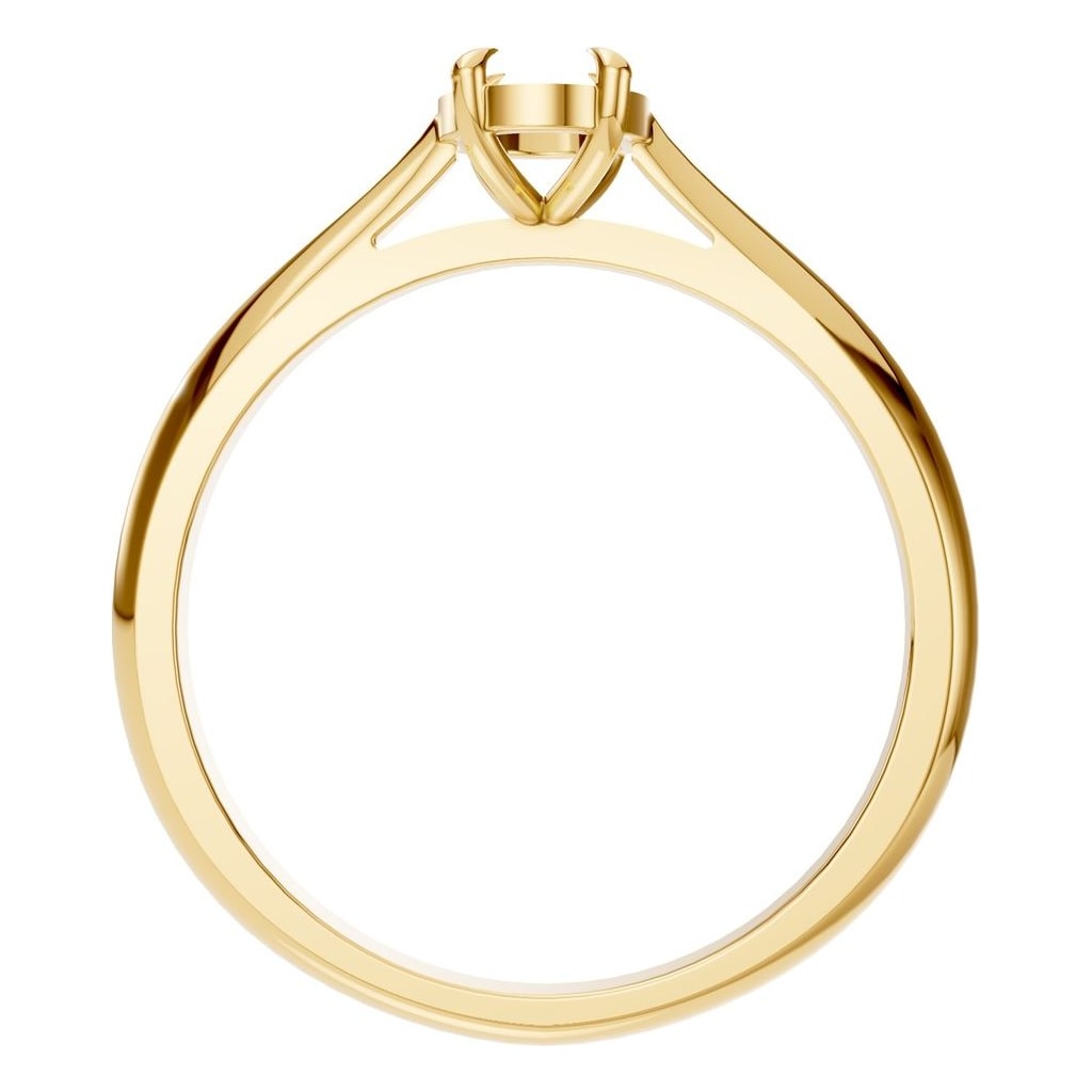 RI-6434 Yellow Gold Ring UNSET - Top View