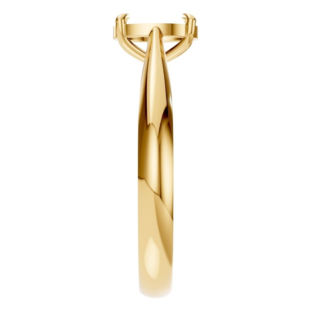 RI-6434 Yellow Gold Ring UNSET - Side View