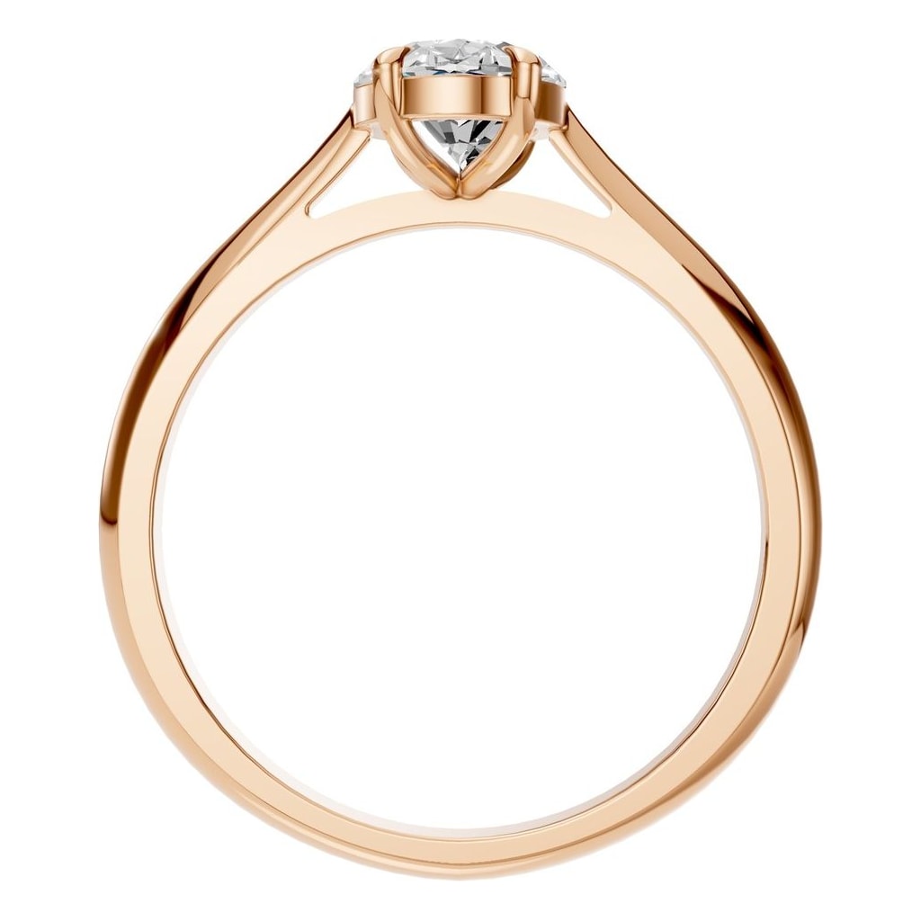 RI-6434 Rose Gold Ring SET - Top View