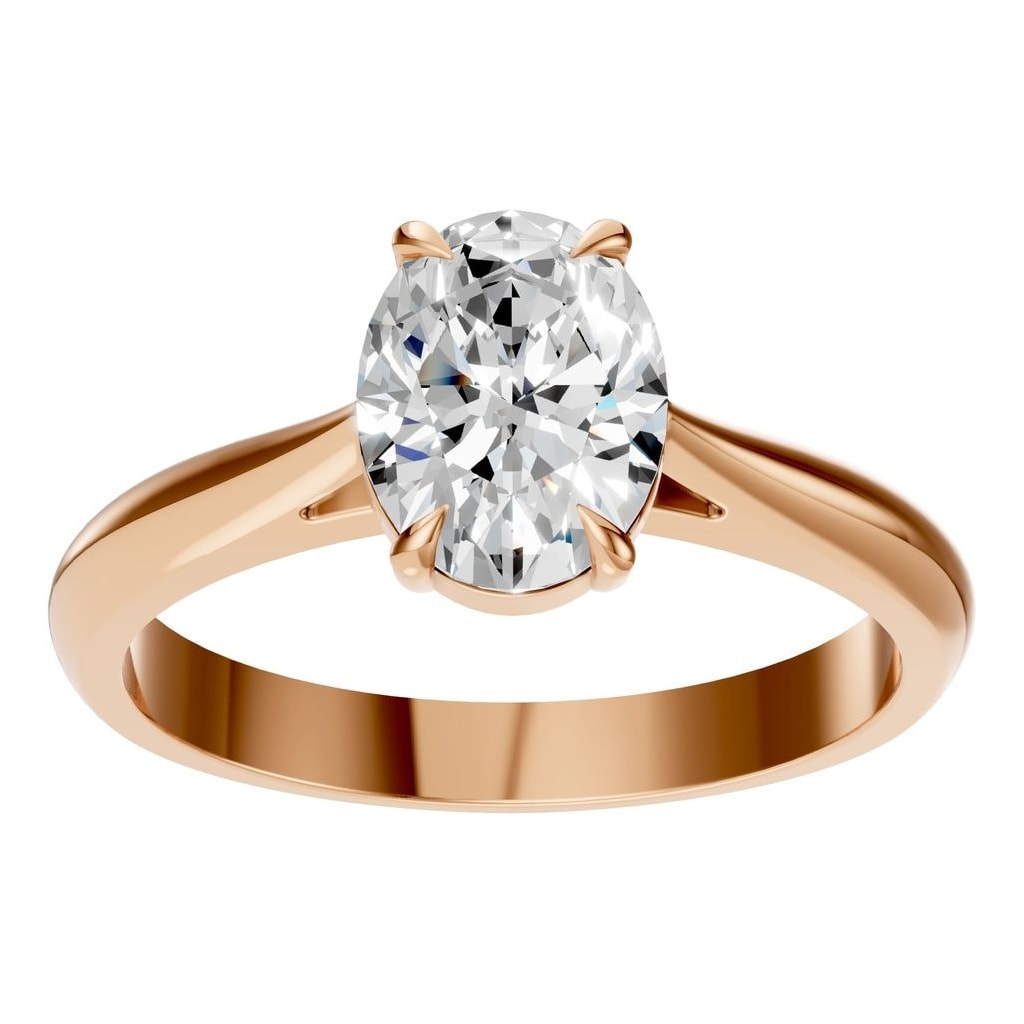 RI-6434 Rose Gold Ring SET - Front View