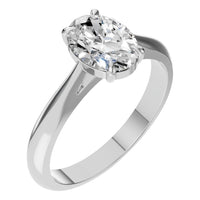 RI-6434 White Gold Ring SET - Main View
