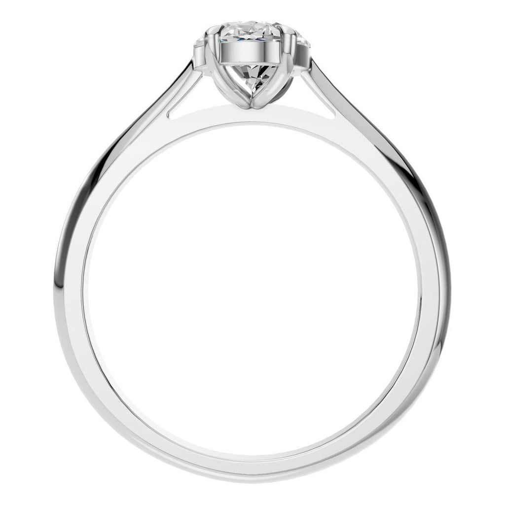 RI-6434 White Gold Ring SET - Top View