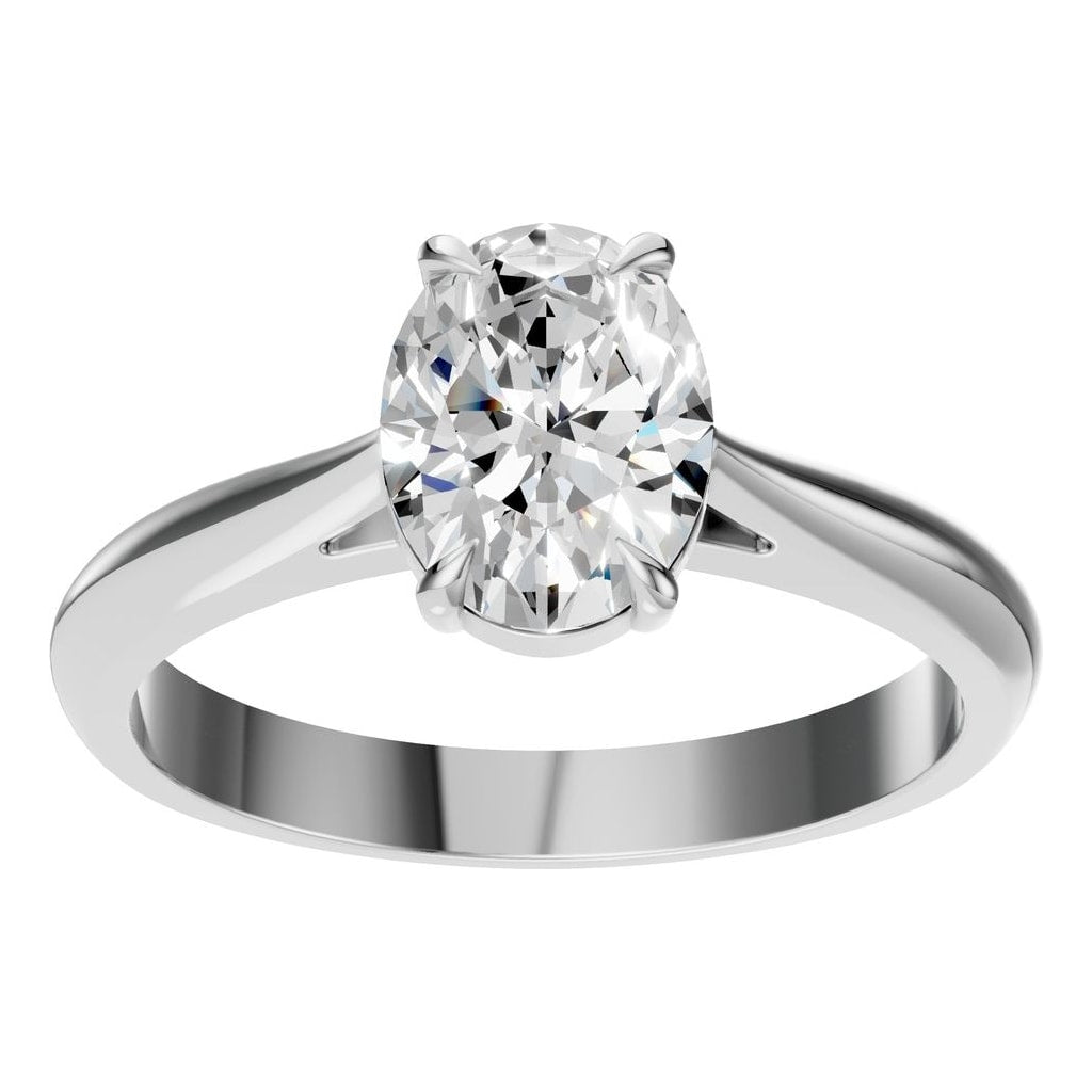 RI-6434 White Gold Ring SET - Front View