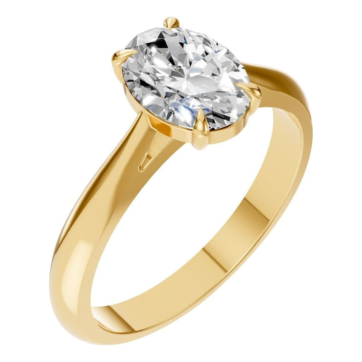 Solitaire Ring Mounting - Oval 8x6mm