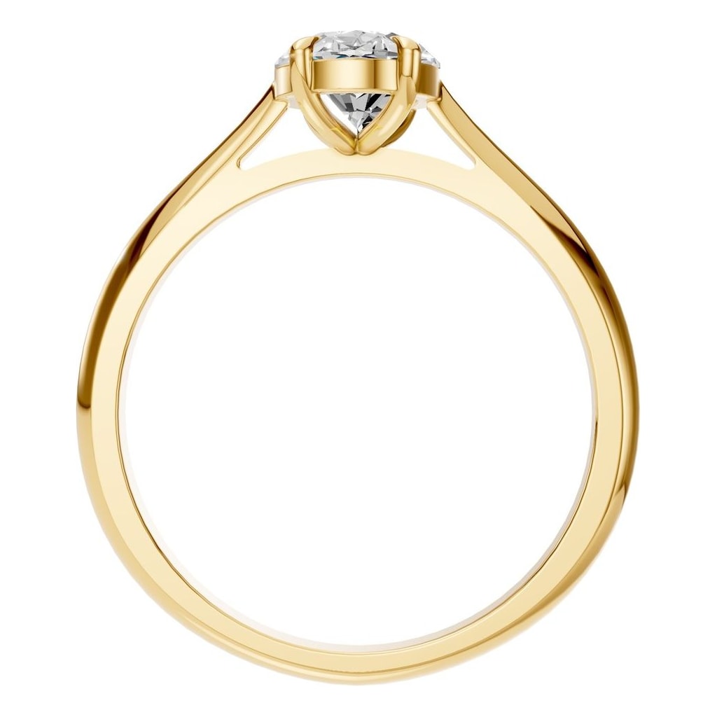 RI-6434 Yellow Gold Ring SET - Top View